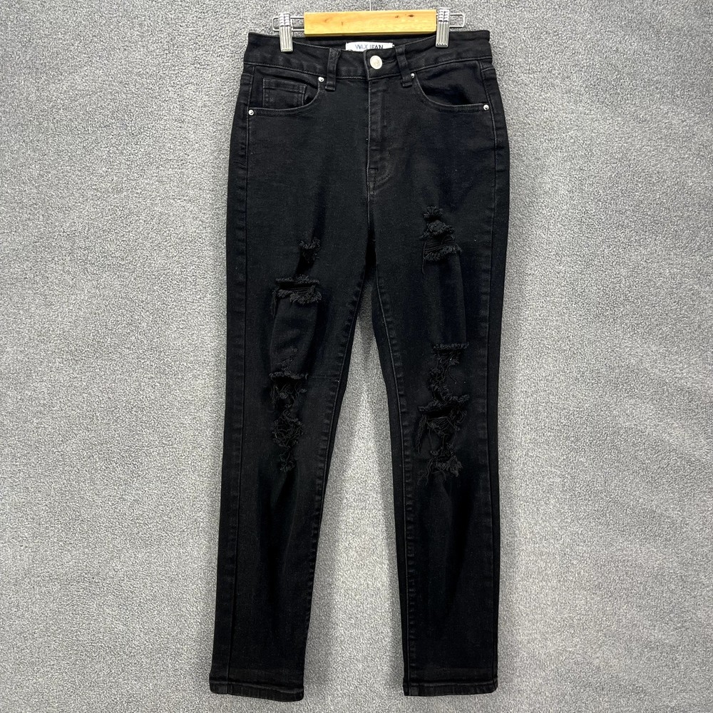 Wax Jean Skinny Jeans Womens Size 0/24 High Rise Distressed Stretch Denim
